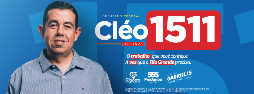 Cléo do Onze, pré-candidato a Deputado Federal, número 1511